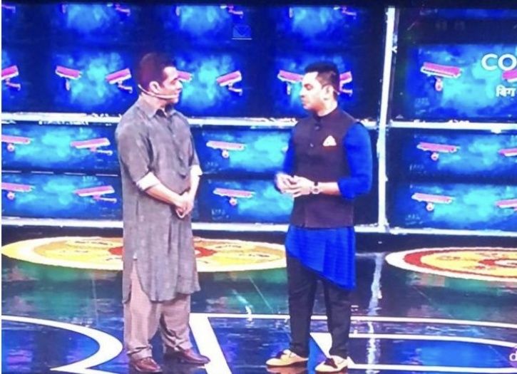 Tehseen Poonawalla with Salman Khan on Bigg Boss 13.