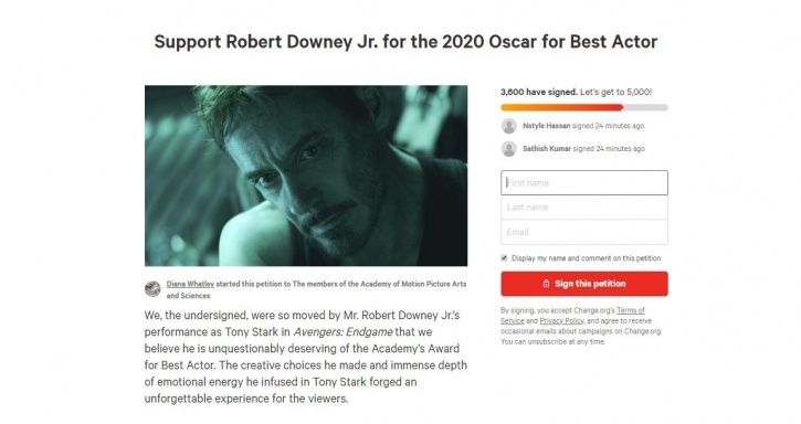Thousands Of Marvel Fans Sign Petitions To Get Robert Downey Jr An Oscar Nomination This Year!