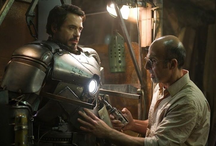 Tony Stark making Iron man suit.
