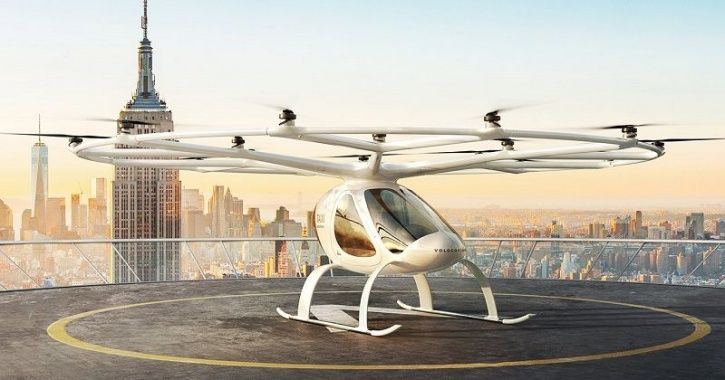 Volocopter Manned Flying Test, Volocopter Air Taxi, Volocopter Flying Taxi Trials, Singapore Flying 