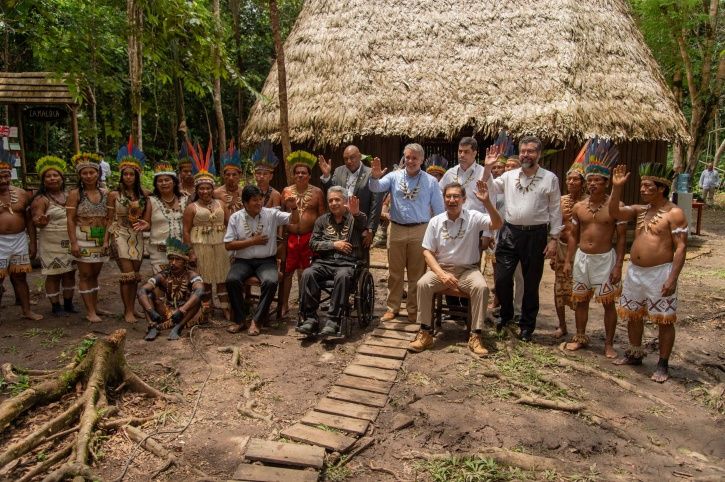 Amazon Nations Hold Meeting With Tribes For Forest Protection In An Indigenous Huts Made Of Wood