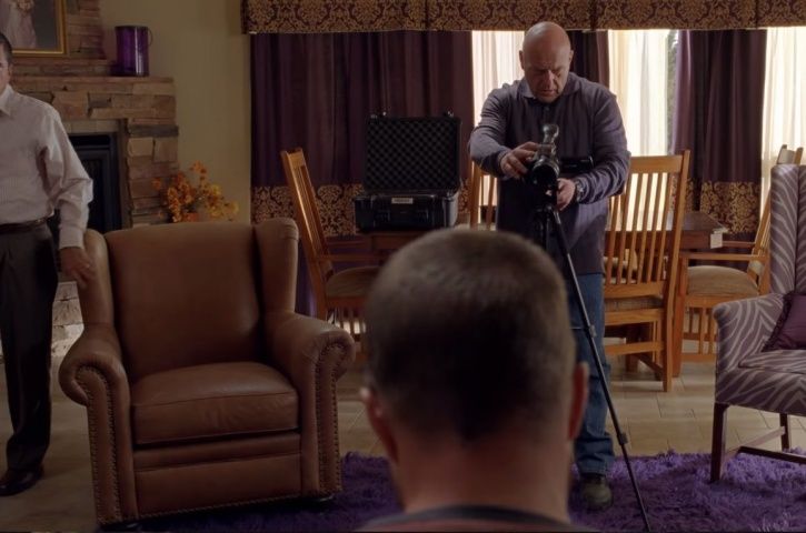 Jesse Pinkman being interrogated in the new El Camino teaser,.
