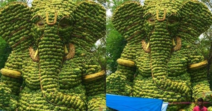 People Are Loving This Ganesha Idol Made Of Bananas That Will Be Distributed Among Poor 