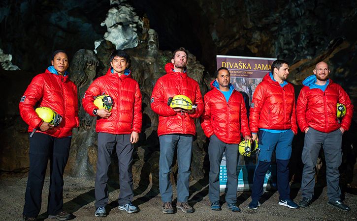 six astronauts going deep underground