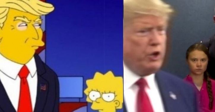 Remember The Death Stare Thunberg Gave Trump? Yep, The Simpsons Already  Covered That