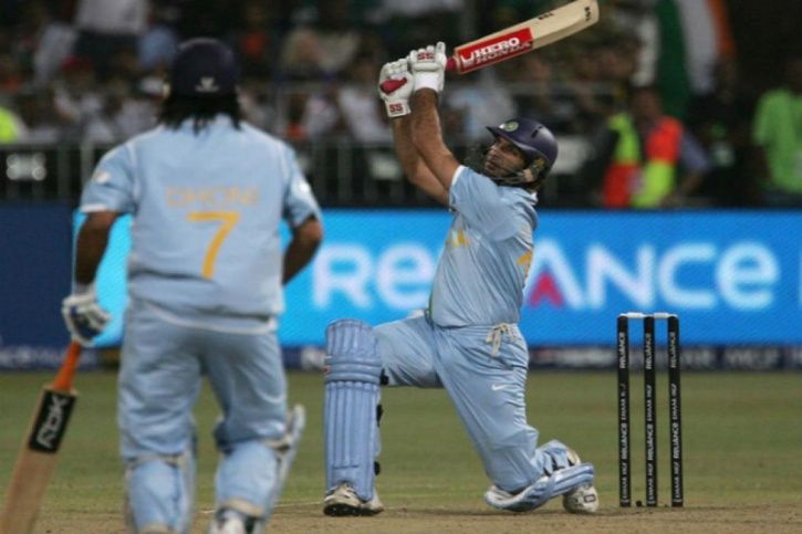 Yuvraj Sngh hit six sixes in an over