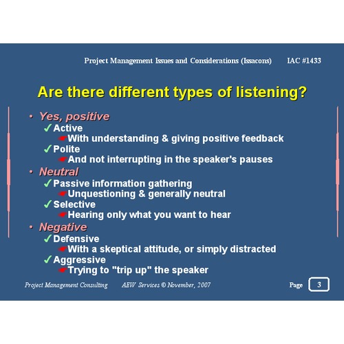 four kinds of listening