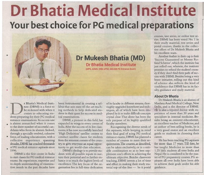Success Is Guaranteed With Dr Bhatia!