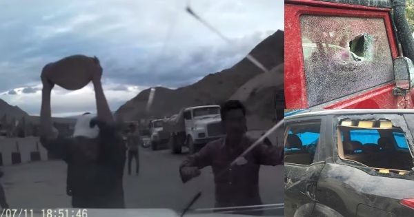 Shocking Video: Taxi Drivers Attack Tourists In Ladakh