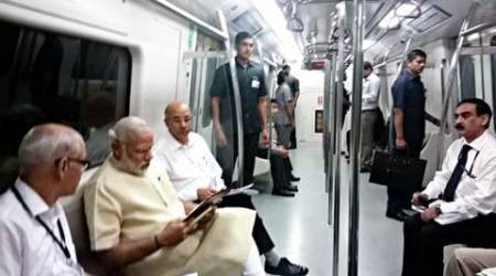 Narendra Modi Travels With Common People In The Delhi-Faridabad Metro