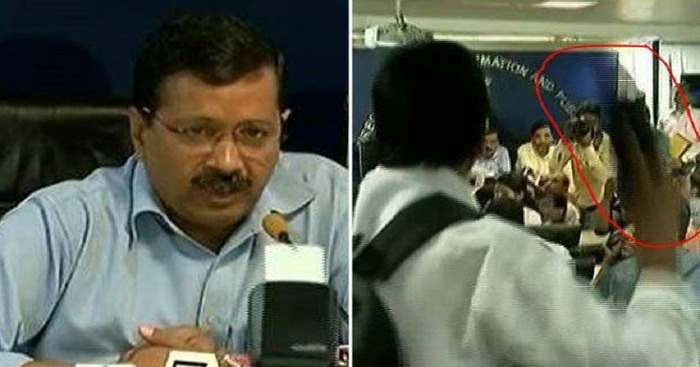 Who Threw A Shoe At Delhi Chief Minister Arvind Kejriwal?