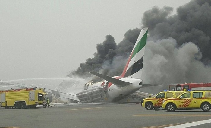 Breaking News: An Emirates Boeing 777 Crash Landed At Dubai Airport