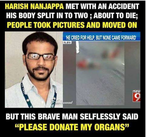 Salute The Real Hero Harish, Who In A Time Of Death Looked Towards Humanity