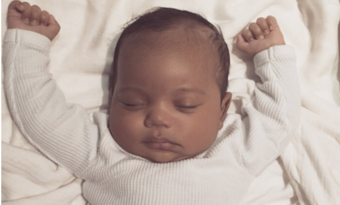 Kim Kardashian  Shares Saint's First Picture On Her Father's Birthday