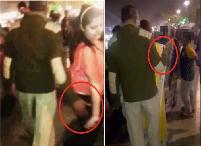 Disgusting: Cop Caught Groping Women In Ahmedabad