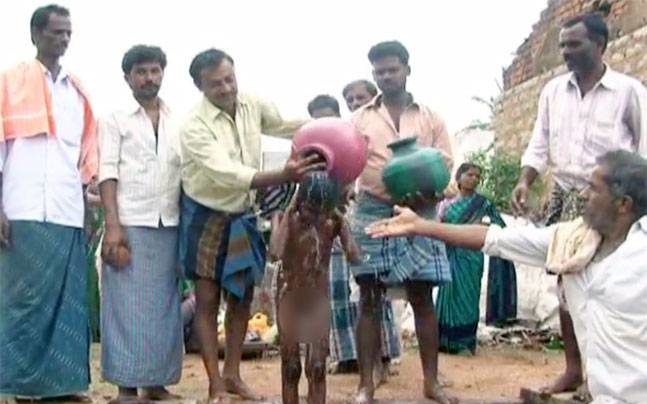 Child Paraded Around Naked As A Plea To The Rain Gods In Karnataka
