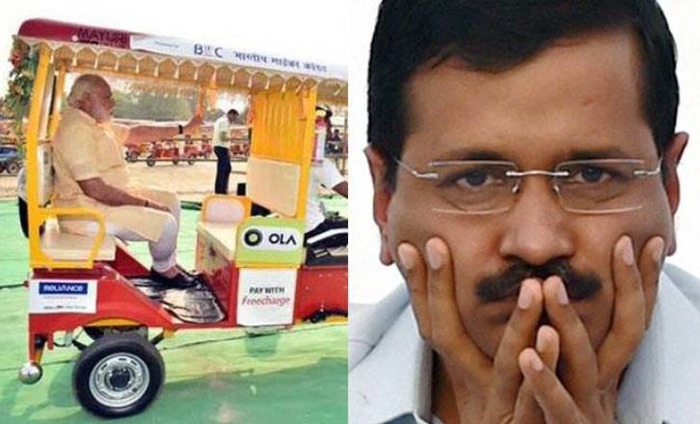 Arvind Kejriwal Takes A Dig At PM Modi's E-Rick Ride