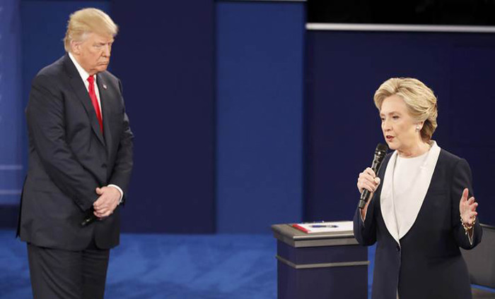 Donald Trump And Hillary Clinton's Face Off In The Second Presidential Debate