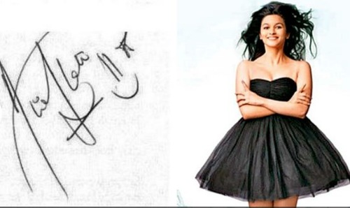 Famous Bollywood Stars And Their Autographs