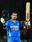 Indian cricketer Gautam Gambhir raises h