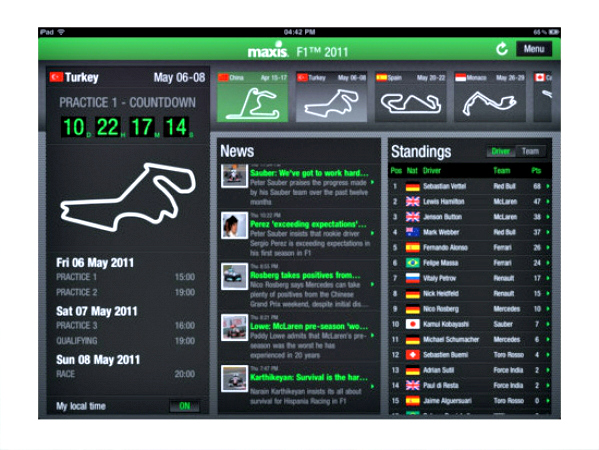 f1 2012 calendar