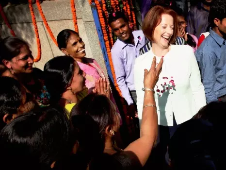 Julia Gillard India Visit