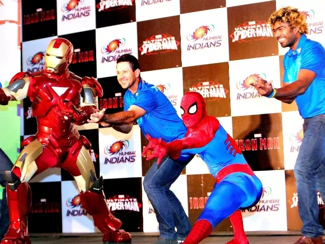 Mumbai Indians Stars With Superheroes