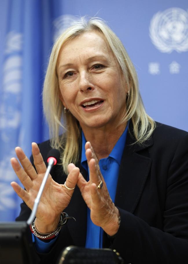 PICS: Navratilova Fights For Gay Support