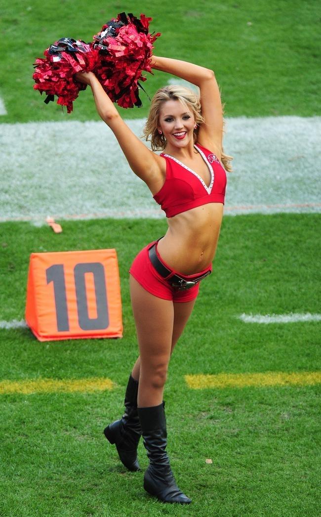 The Tampa Bay Buccaneers Charleaders perform during a Reebok NFL News  Photo - Getty Images