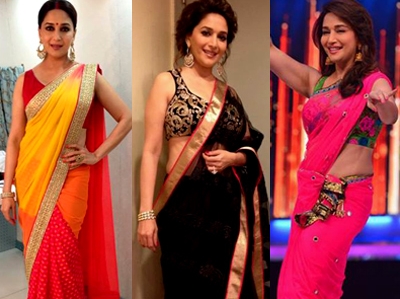 Madhuri Dixit's SEXIEST Saree Looks