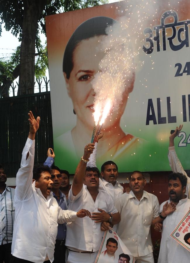 Congress Celebrates Karnataka Win: PICS