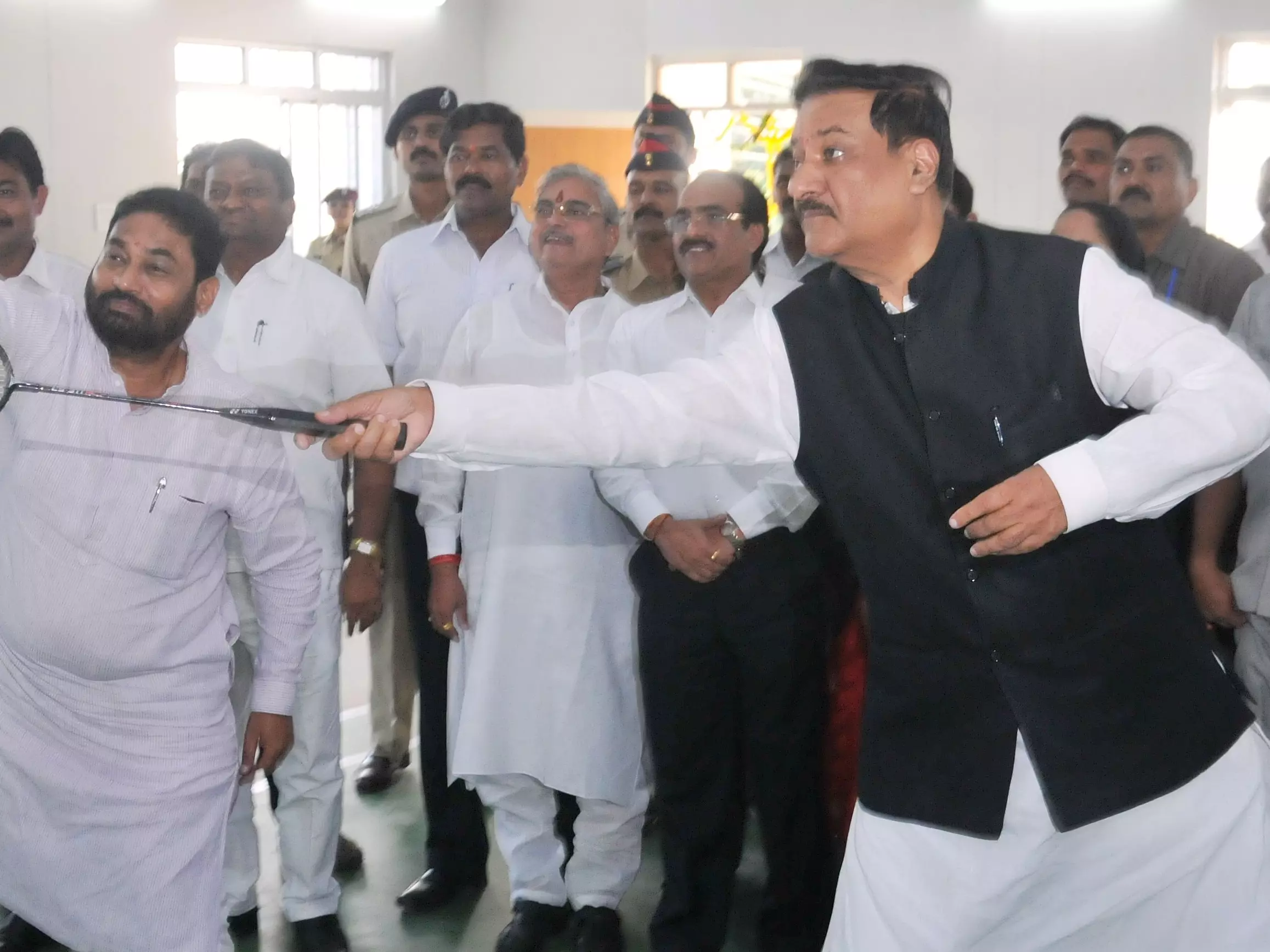 Maharashtra CM Plays Badminton