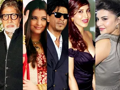 Amitabh, Ash, SRK, Sophie, Jacqueline