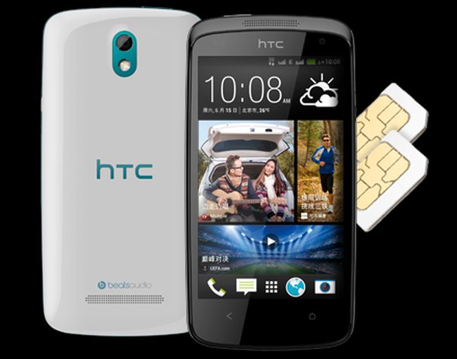 Как вставить сим карту в htc desire 500