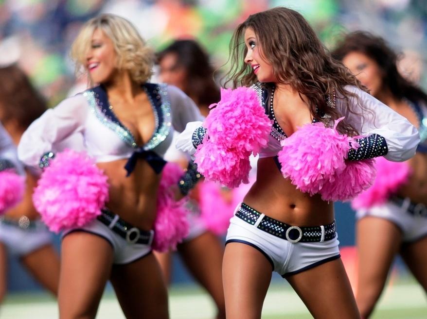 Seattle Seahawks Cheerleaders  Cheerleading outfits, Hottest nfl