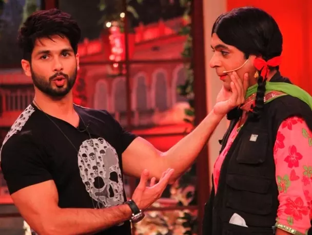 Shahid Kapoor on the sets of Comedy Nights With Kapil