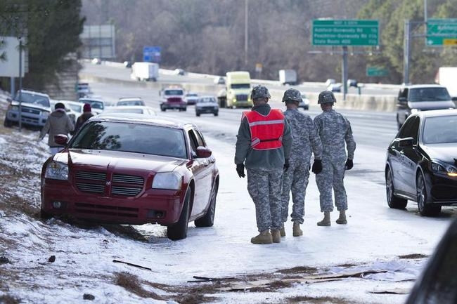 PICS:Rare Ice Storm Hits Atlanta,Georgia