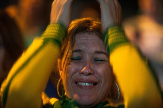 Brazilian Fans Cheer On Their National Team During World Cup Semi Finals Brazilian Fans Cheer On Their National Team During World Cup Semi Finals