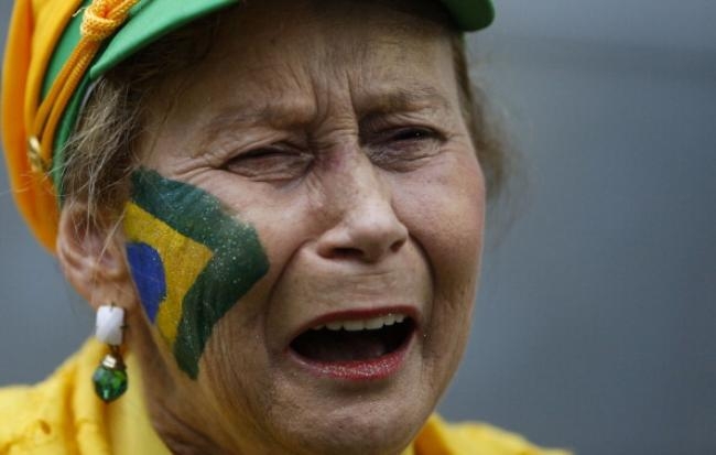 FIFA World Cup 2014: Shocked Fans in Tears after Brazil's Semifinal Humiliation FIFA World Cup 2014: Shocked Fans in Tears after Brazil's Semifinal Humiliation