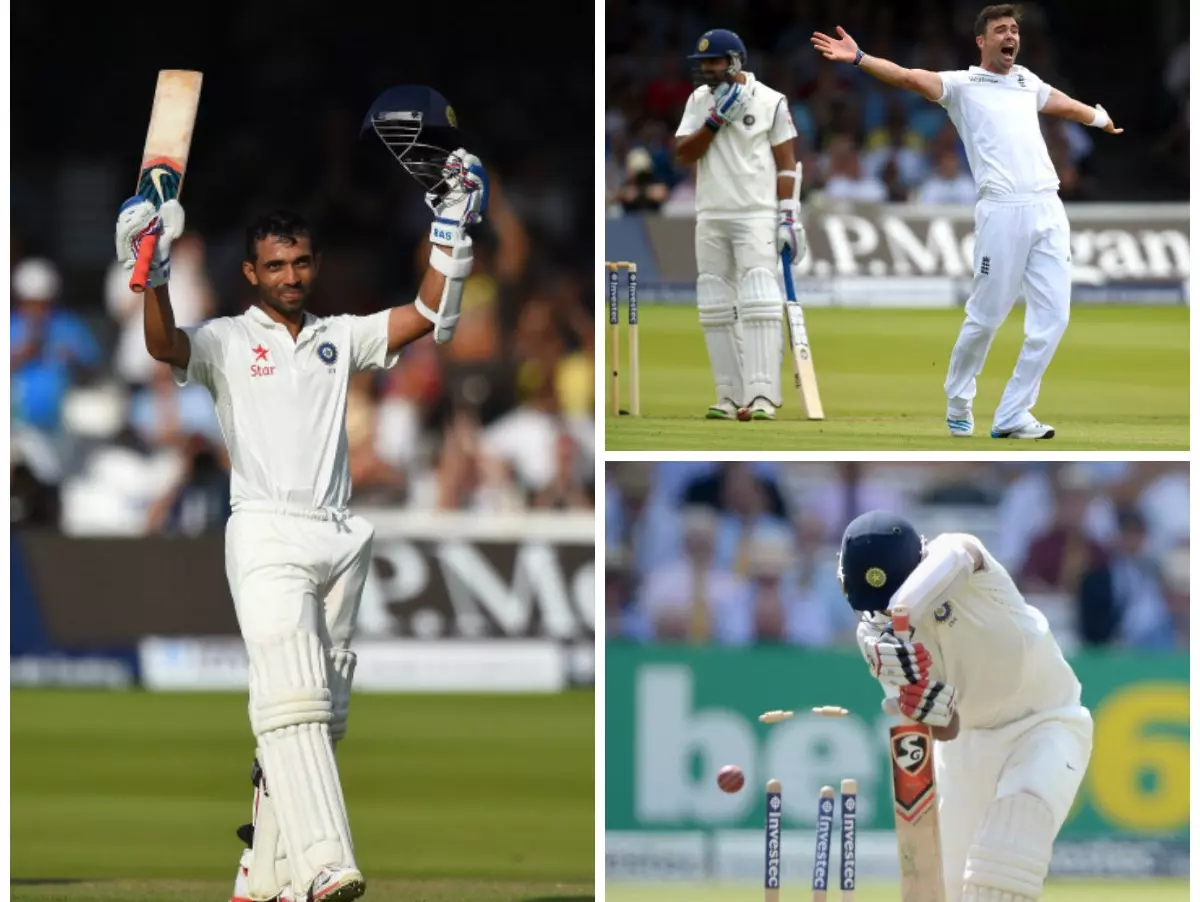 Ajinkya Rahane scored a breathtaking 103 as India finished Day 1 on 290 for 9 at Lord's against England.