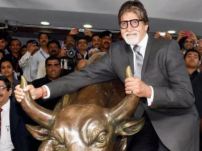 Amitabh Bachchan at Bombay Stock Exchange
