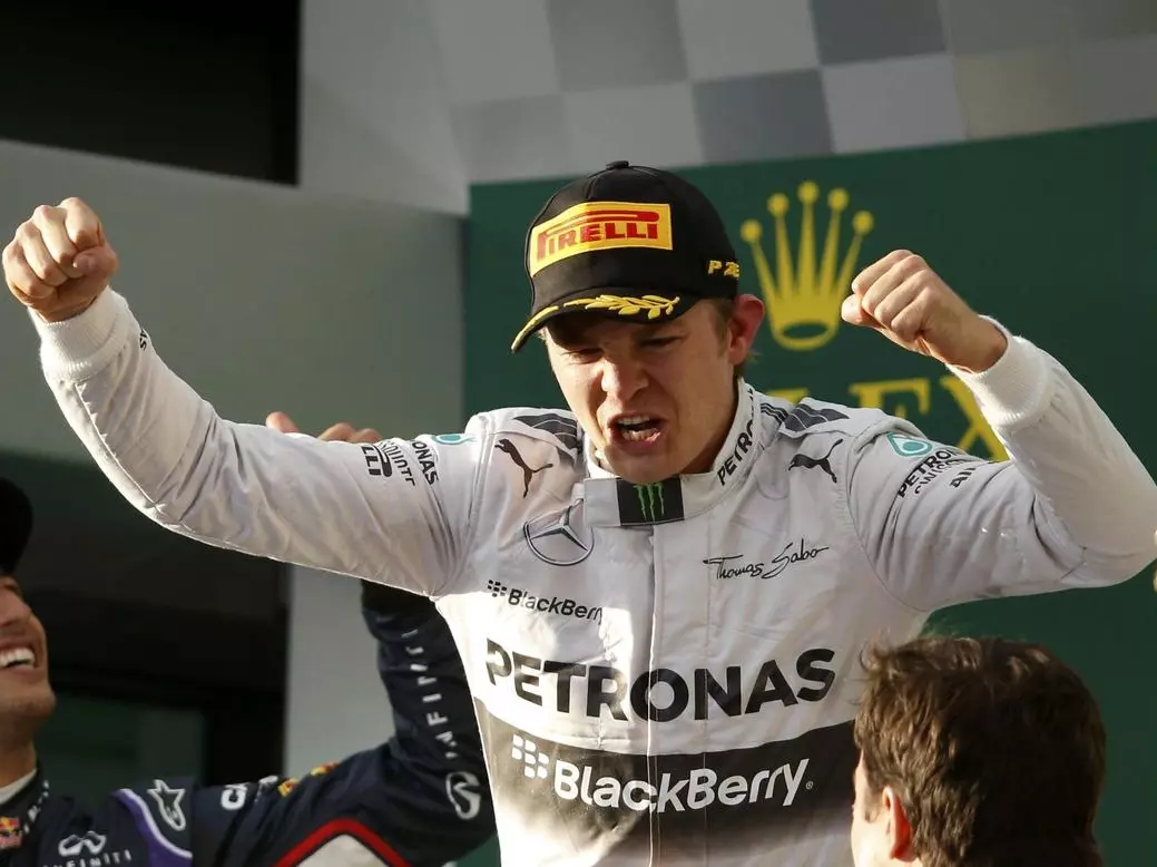 Nico Rosberg dominated the season-opening Australian Grand Prix on Sunday but Red Bull's Daniel Ricciardo became the first casualty of new limits on fuel when he was sensationally disqualified from second place.