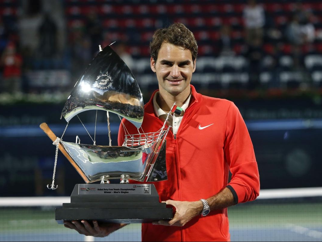 PICSRoger Federer Wins Sixth Dubai Open