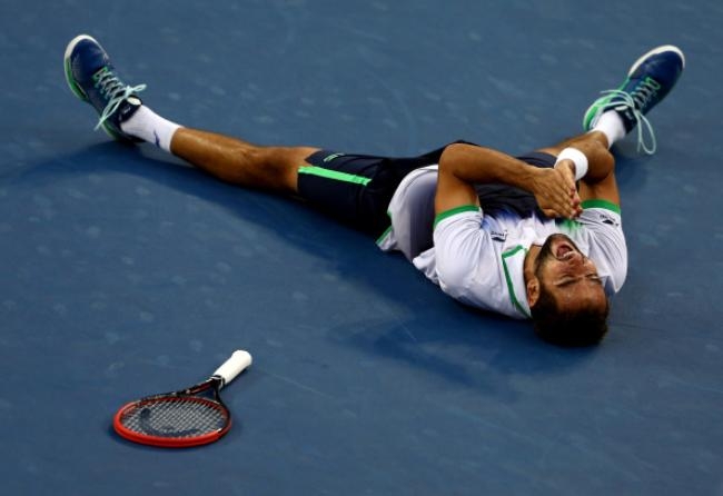The moment when Marin Cilic won The moment when Marin Cilic won