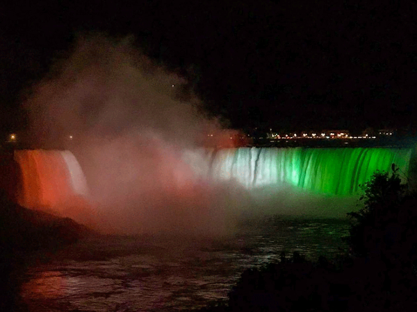 Tri-colour illuminates one of the world’s most iconic destinations. India in all its magnificence at the Niagara Falls