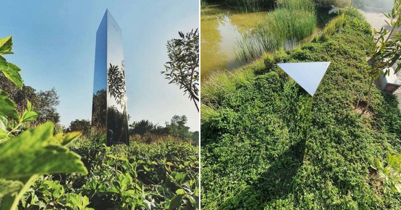 Pictures Of Indias First Mysterious Monolith Spotted In A Park In