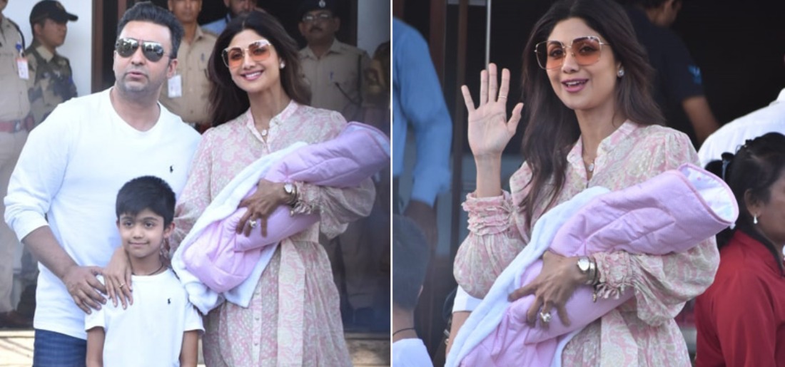Shilpa Shetty Makes First Appearance With Newborn Daughter As The ...