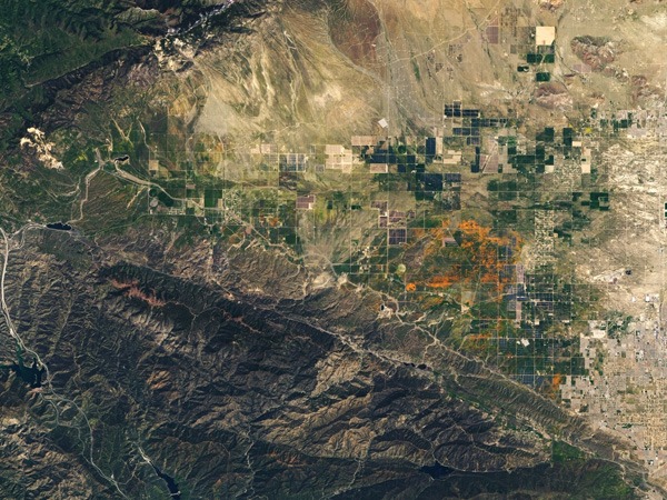 NASA Satellite Images: California Wildflower Poppy Super Bloom Seen