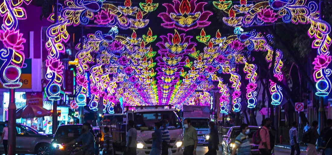 Singapore's Little India District Lights Up Ahead Of Diwali