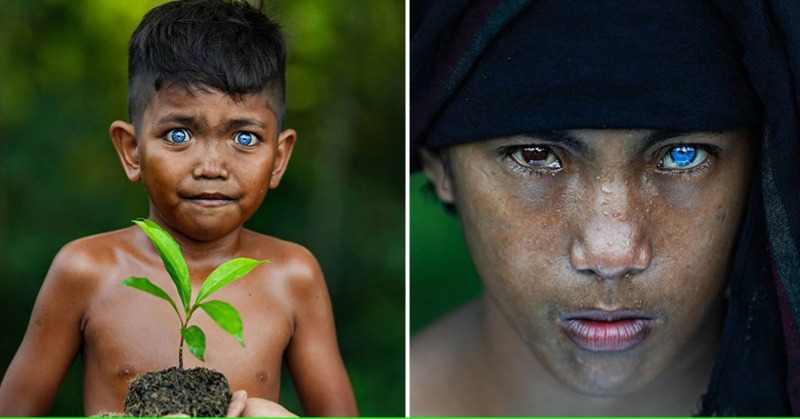 People in this Indonesian tribe have dazzling blue eyes. Wait, but